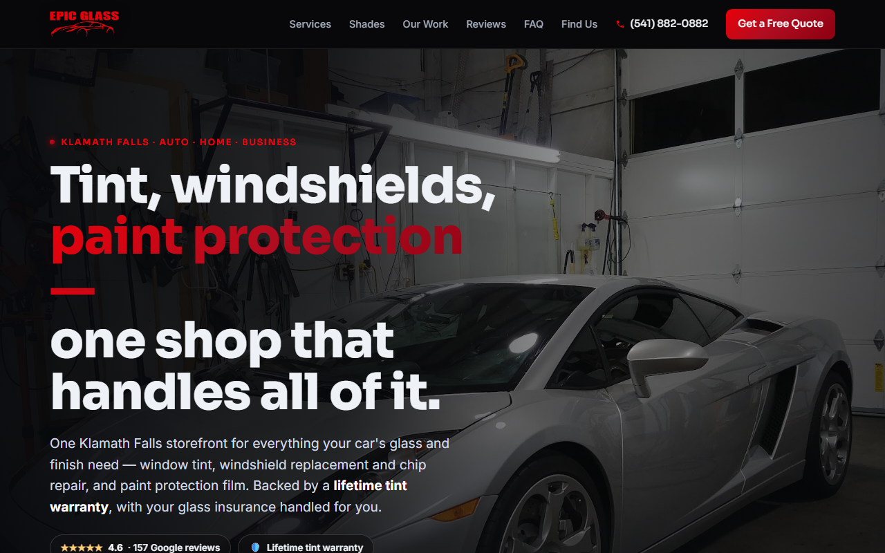 Epic Glass Tinting — the site I built